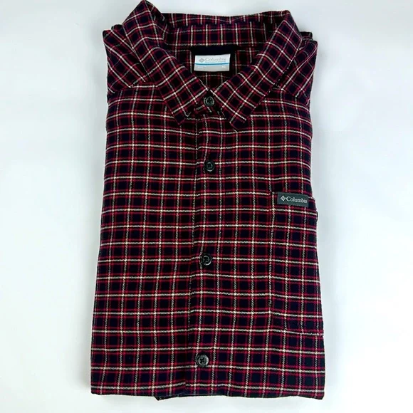 Columbia Mens Flannel Shirt. Red, Black & White. Size XL. Like New. - Picture 8 of 9